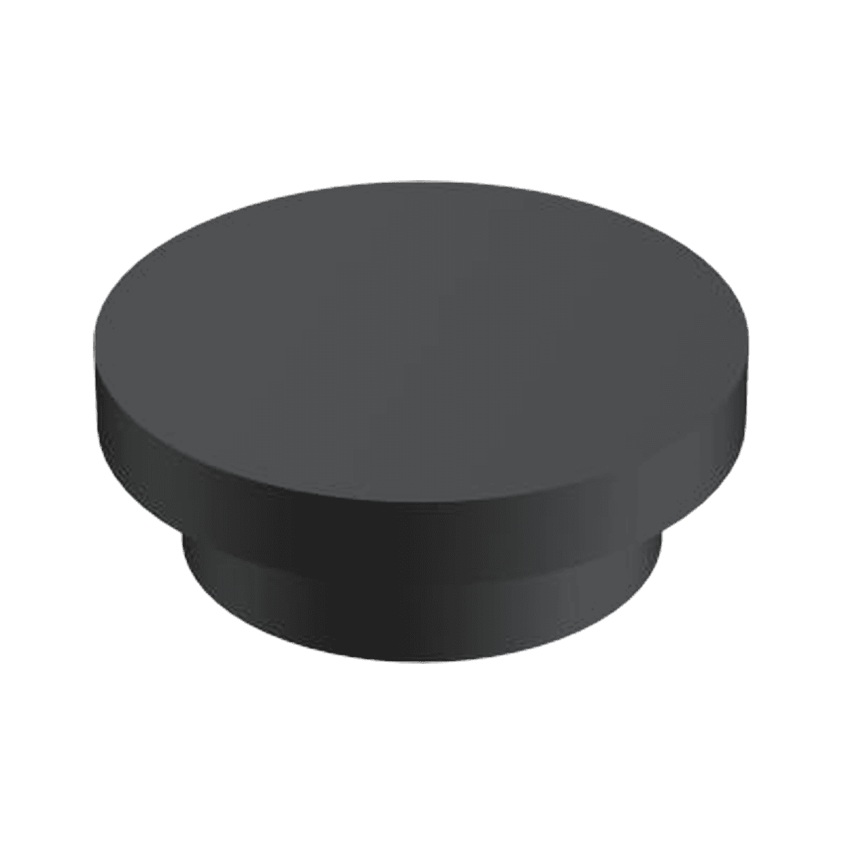 Low Profile Ground Light, a low black disc with a recessed band under its cap