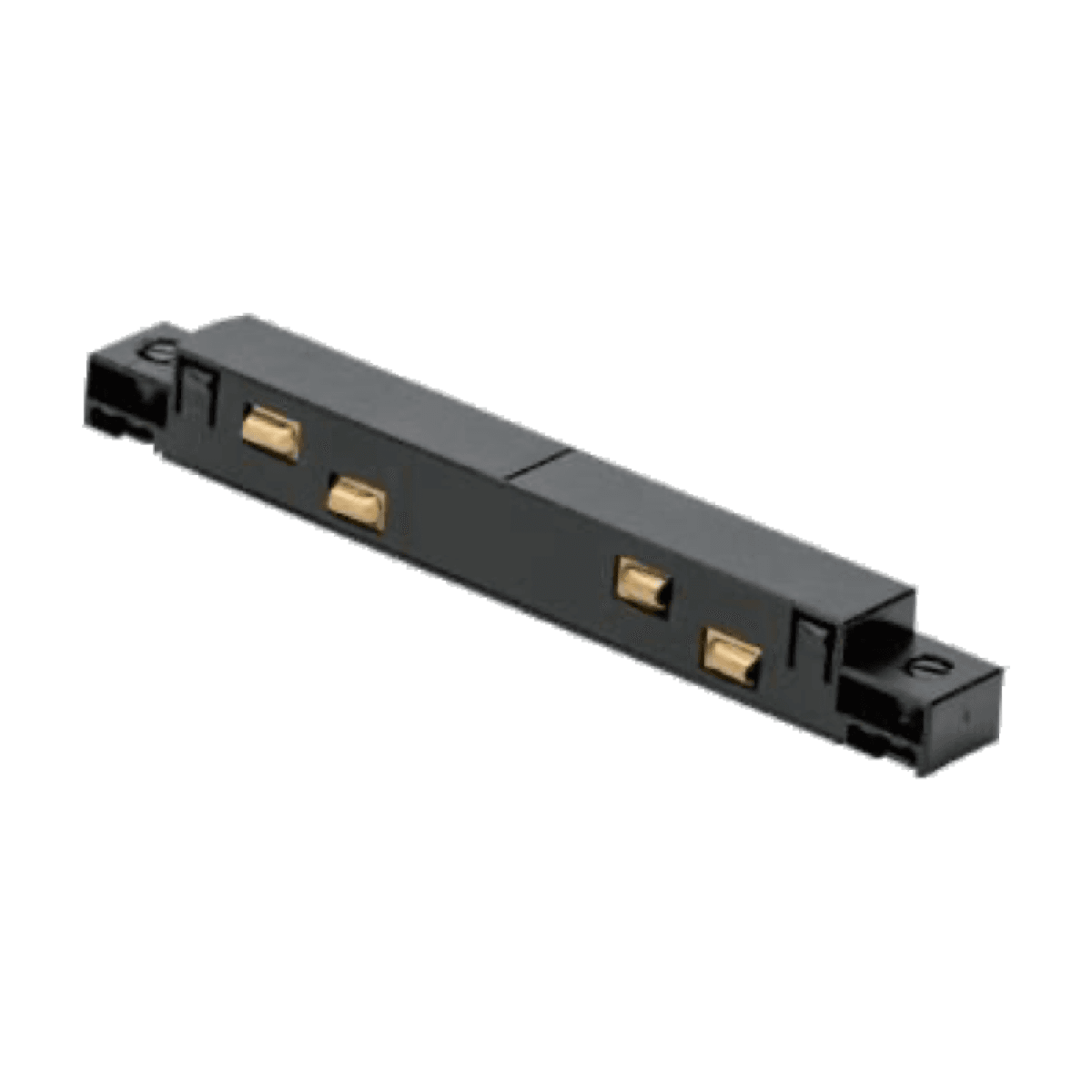 Black straight connector for 19mm magnetic track