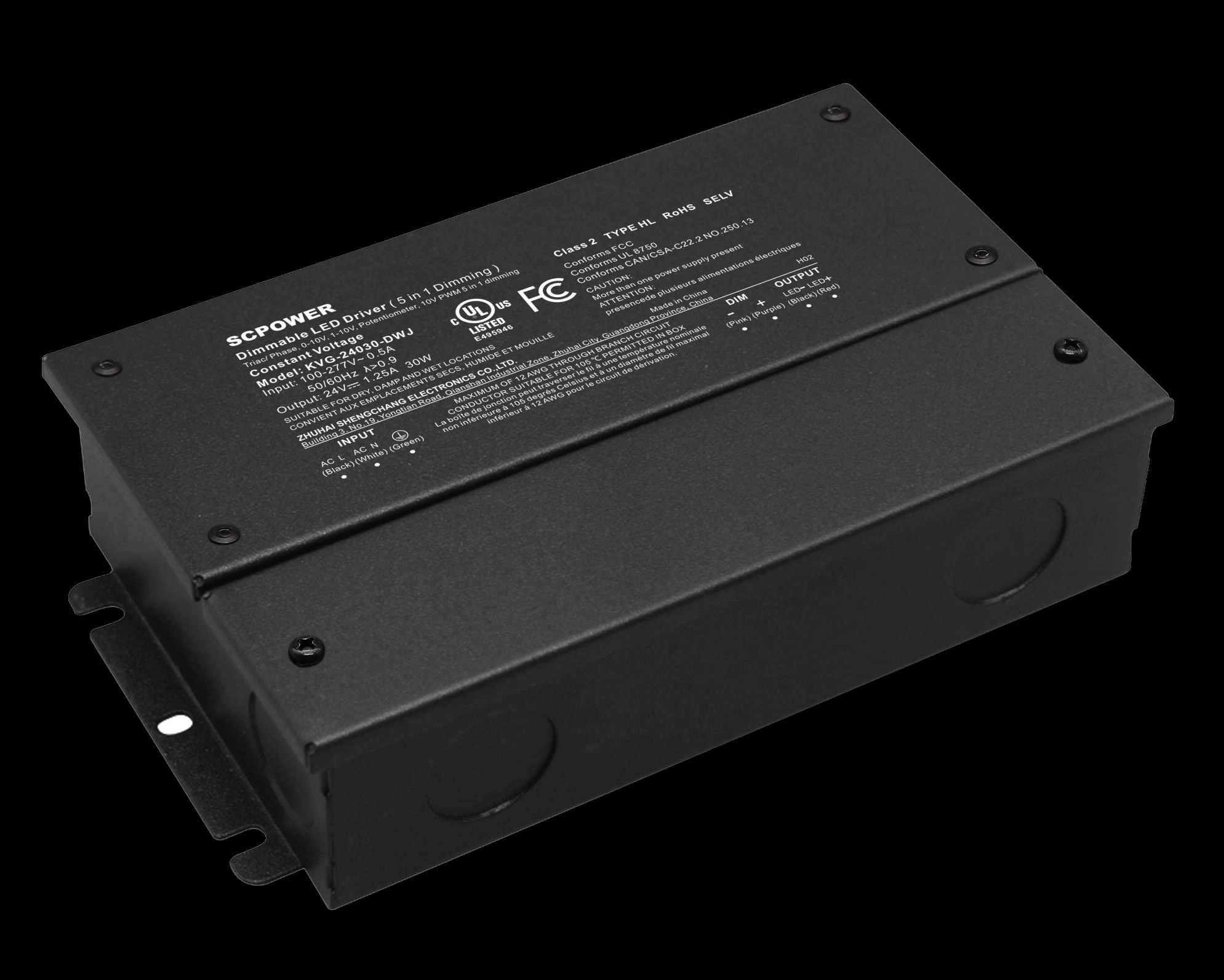 24V 5-in-1 Dimmable Driver Constant Voltage UL Class 2, nuordic drivers