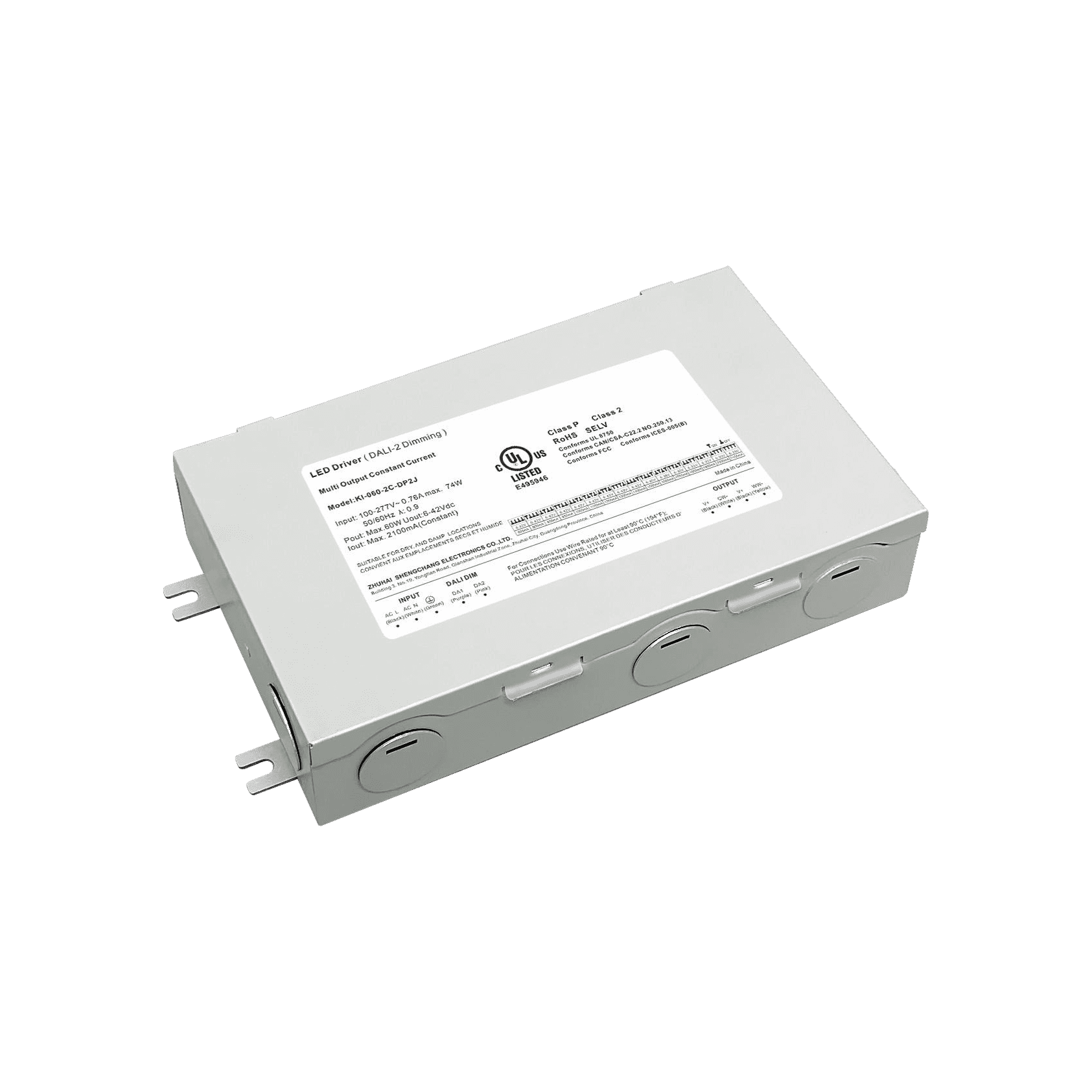 DALI-2 Tunable White Constant Current Driver, 20W to 60W