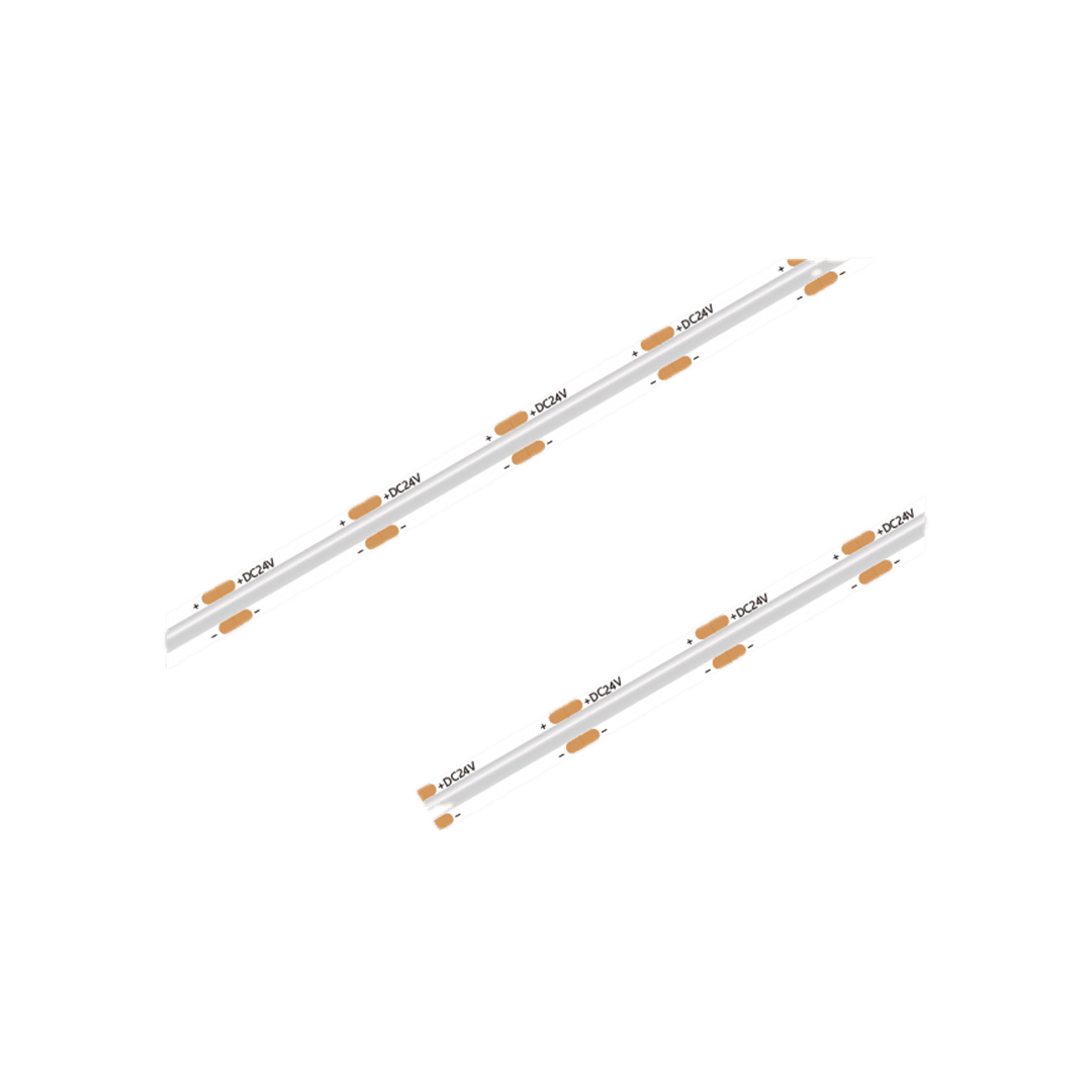 An 8mm DOB LED tape shown against a plain background, its emitters set in an even line along the flexible strip