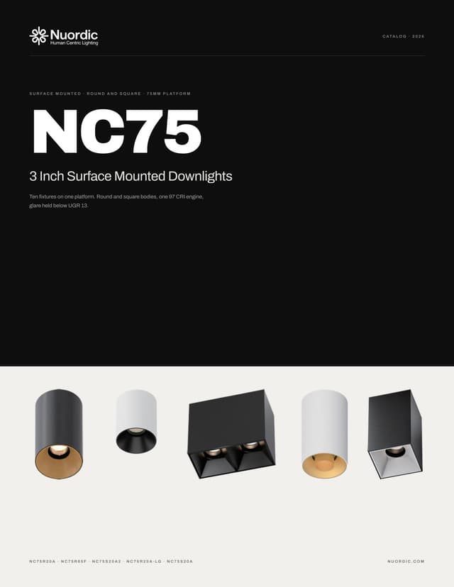 NC75 Surface Mounted Downlights cover