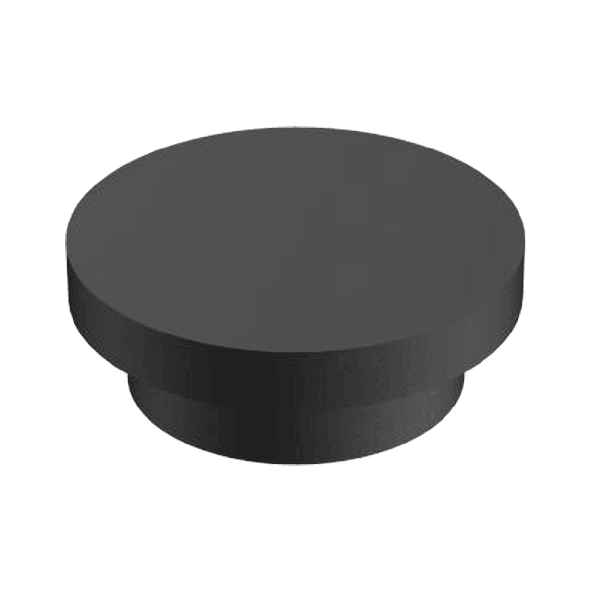 Low Profile Ground Light, a low black disc with a recessed band under its cap