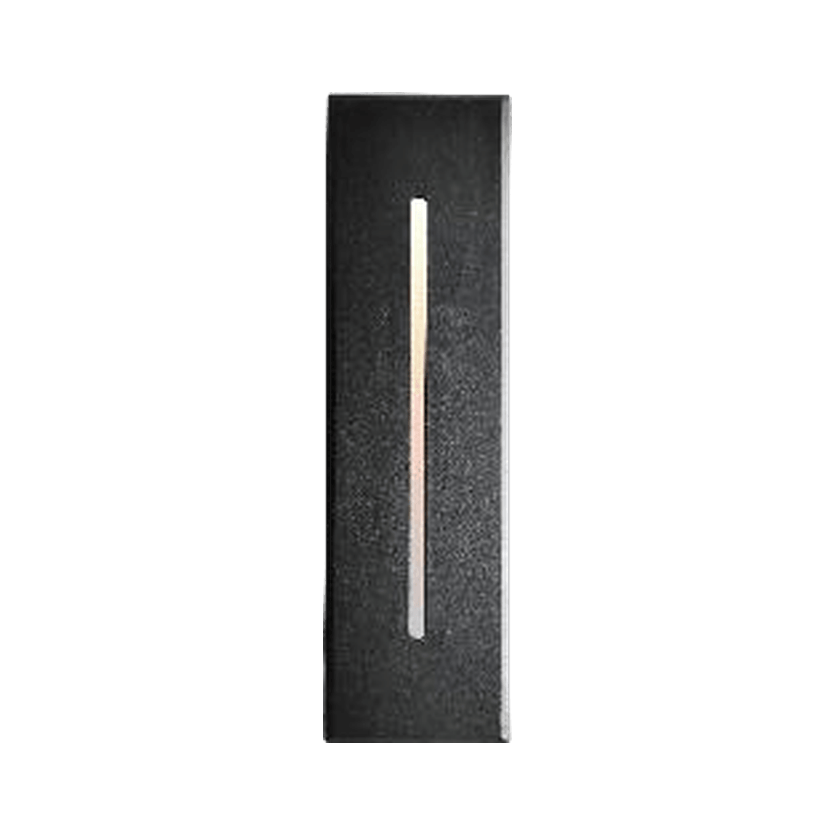 Outdoor Vertical Slot Step Light, a tall black face with a narrow vertical slot of warm light