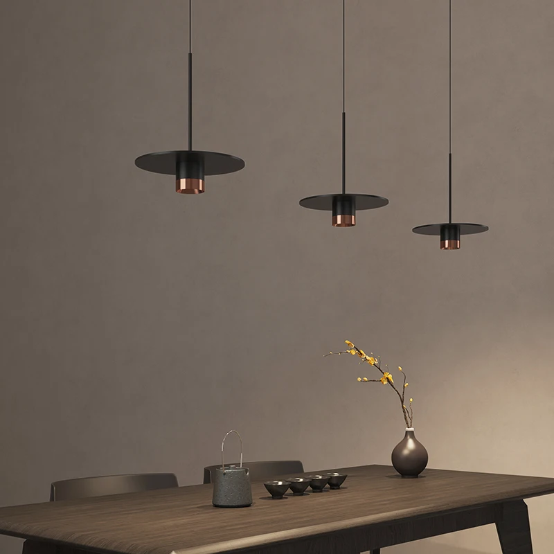 LED Metal Black Pendant Light