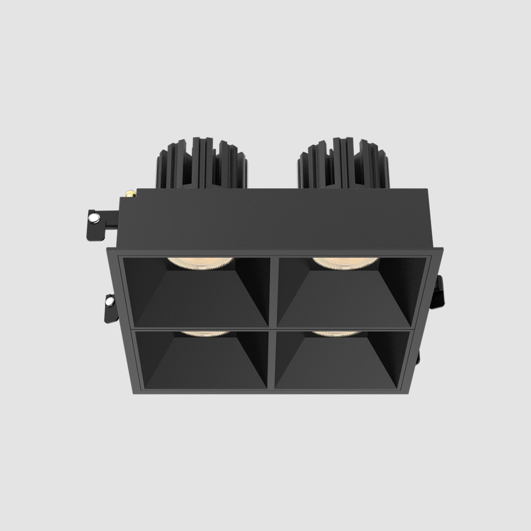 3 Inch Recessed Square Adjustable Quadruple Downlight