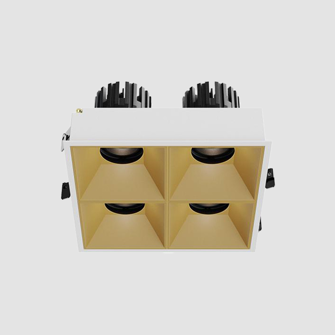 3 Inch Recessed Square Adjustable Quadruple Downlight