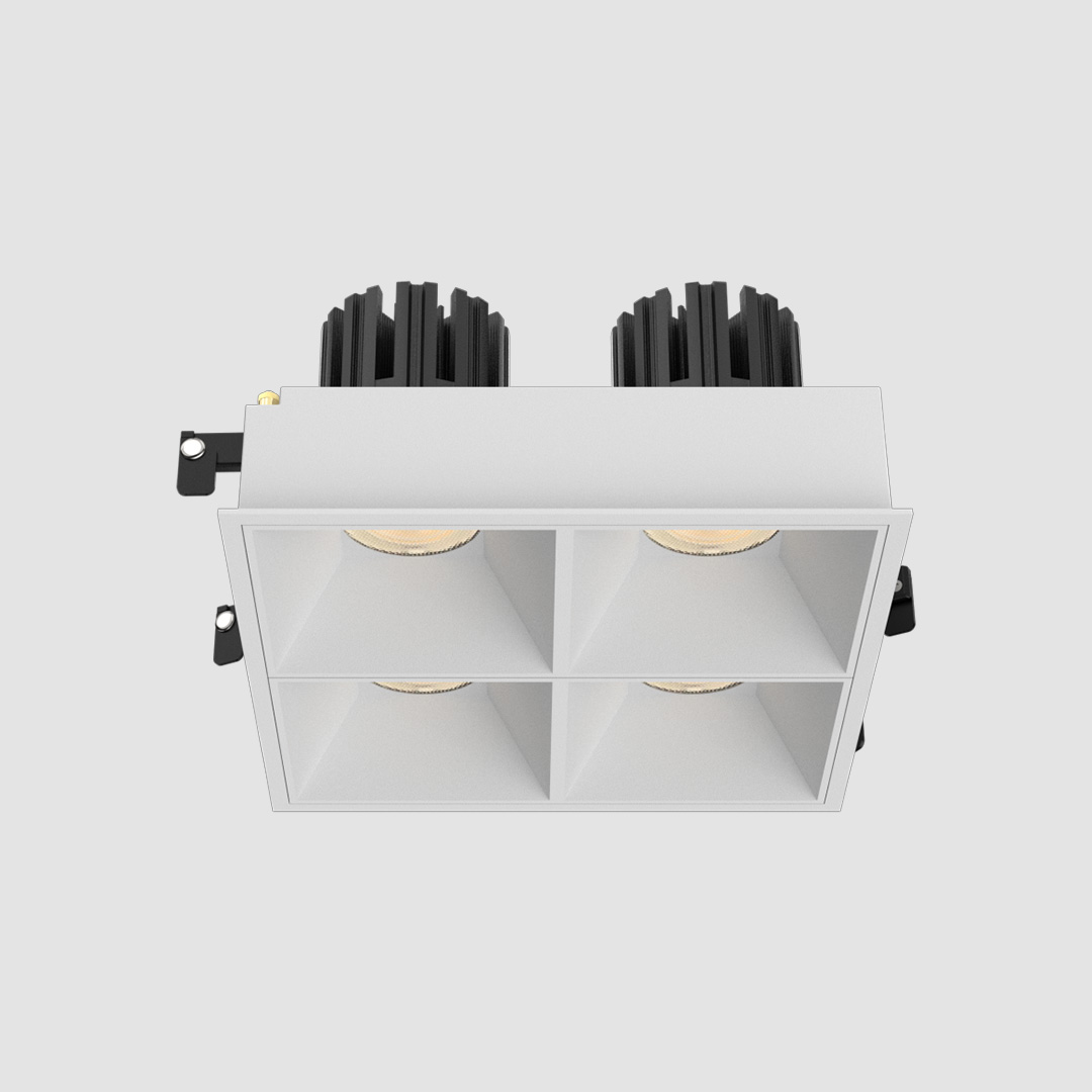 3 Inch Recessed Square Adjustable Quadruple Downlight