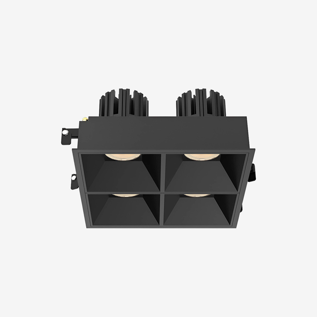 3 Inch Recessed Square Adjustable Quadruple Downlight