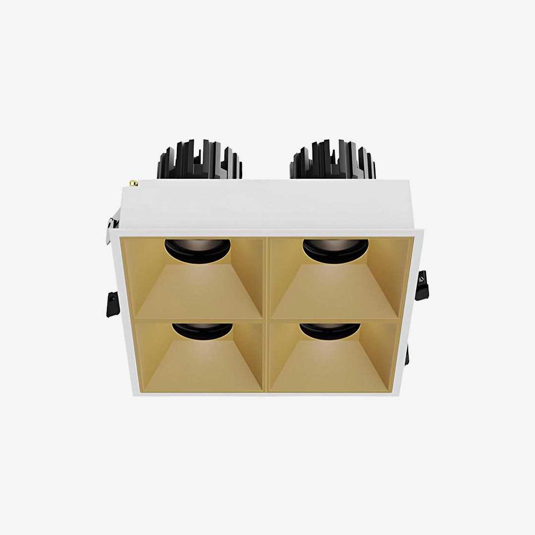 3 Inch Recessed Square Adjustable Quadruple Downlight