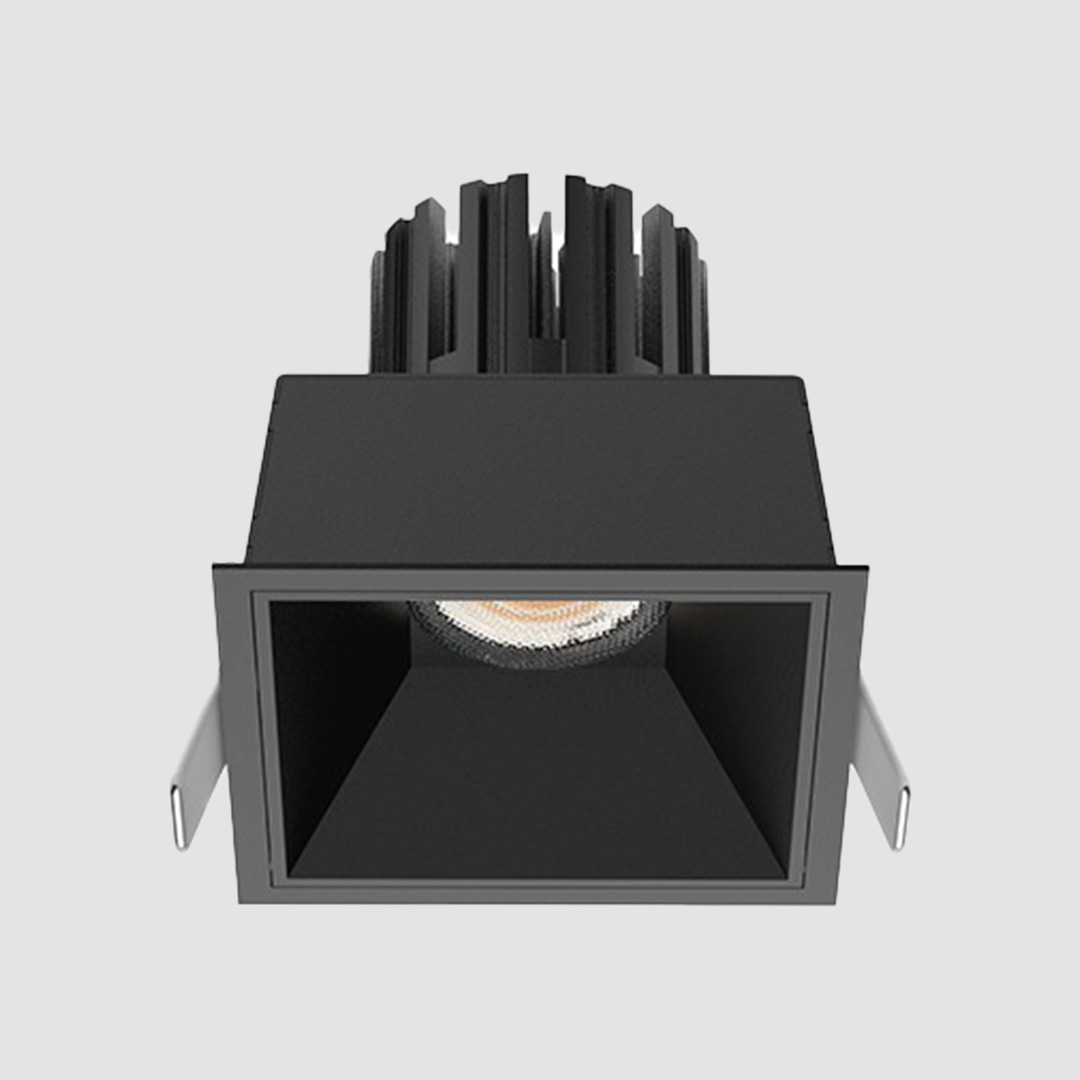 3 Inch Recessed Square Fixed IP65 Outdoor Downlight - Black