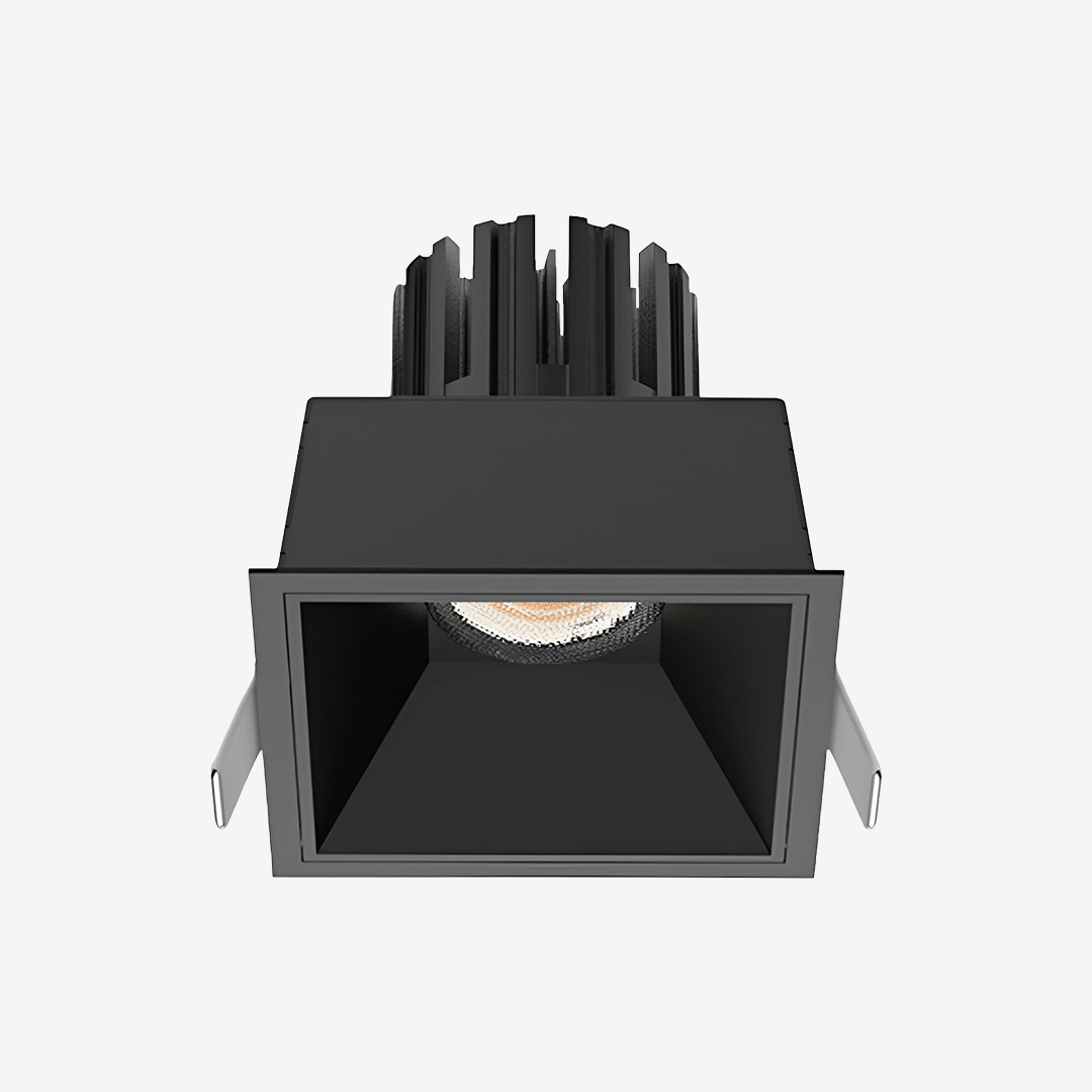 3 Inch Recessed Square Fixed IP65 Wet Rated Downlight - Black