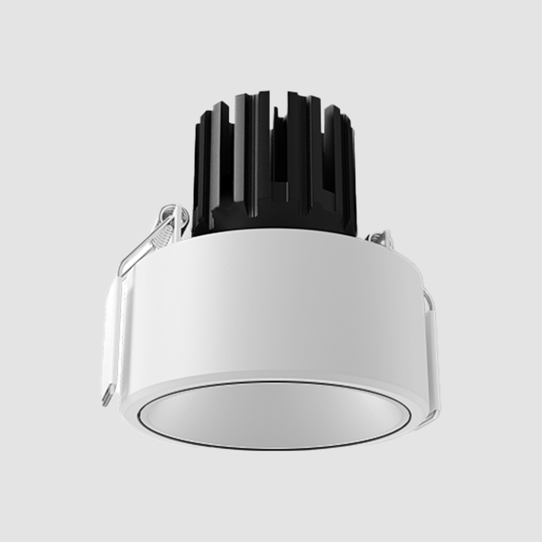 3 Inch Semi-Recessed Round Adjustable Downlight - White