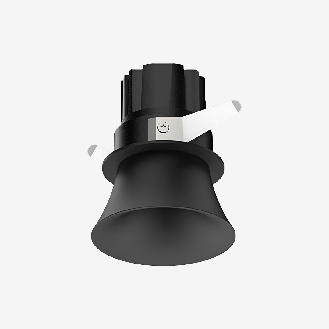 3 Inch Trumpet Semi-Recessed Downlight - Black