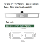 3 Inch Recessed Pre-mounting Plate Bracket for Square Lights