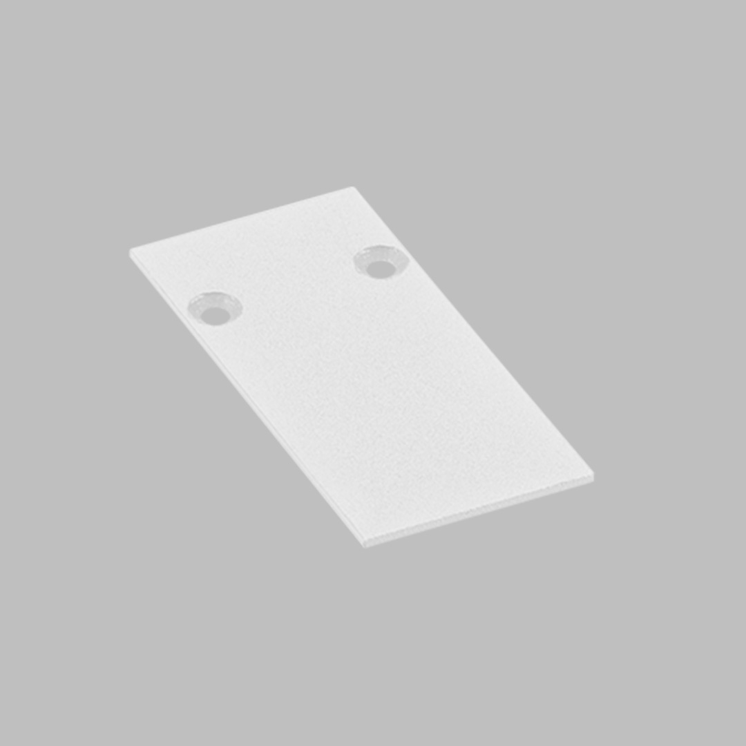End Cap - Slim Track - White