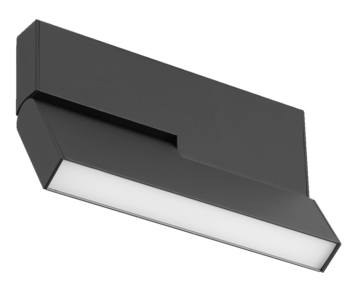Folding Linear Diffuser - Slim Track - Black, 16W