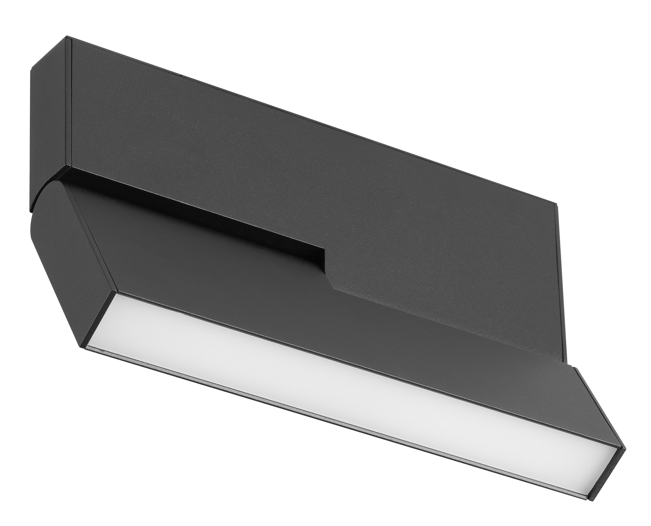 Folding Linear Diffuser - Standard Track - Black, 16W