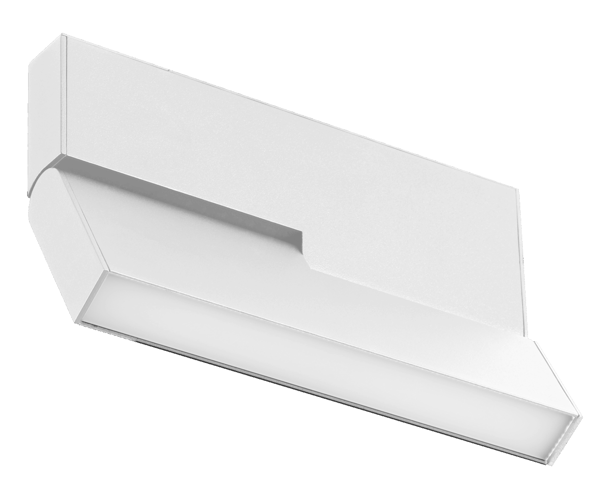 Folding Linear Diffuser - Slim Track - White, 16W