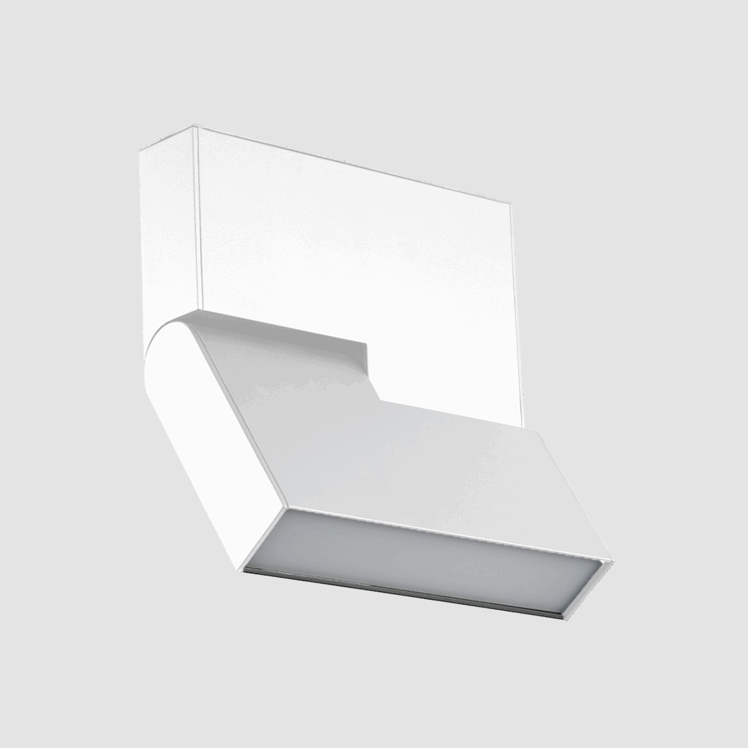 Folding Linear Diffuser - Slim Track - White, 4W