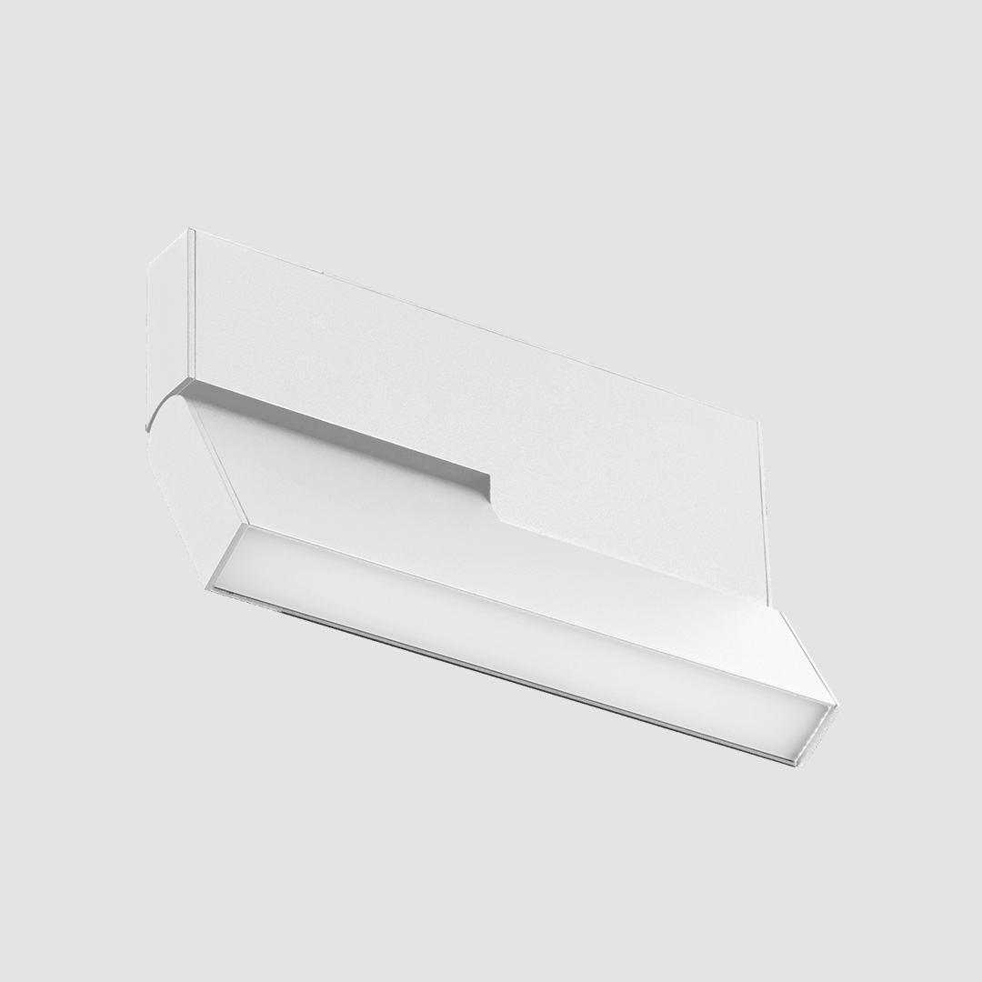 Folding Linear Diffuser - Slim Track - White, 16W