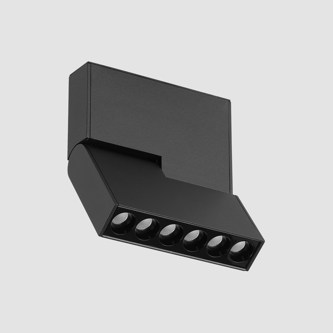 Folding Multi Spot - Slim Track - Black, 8W