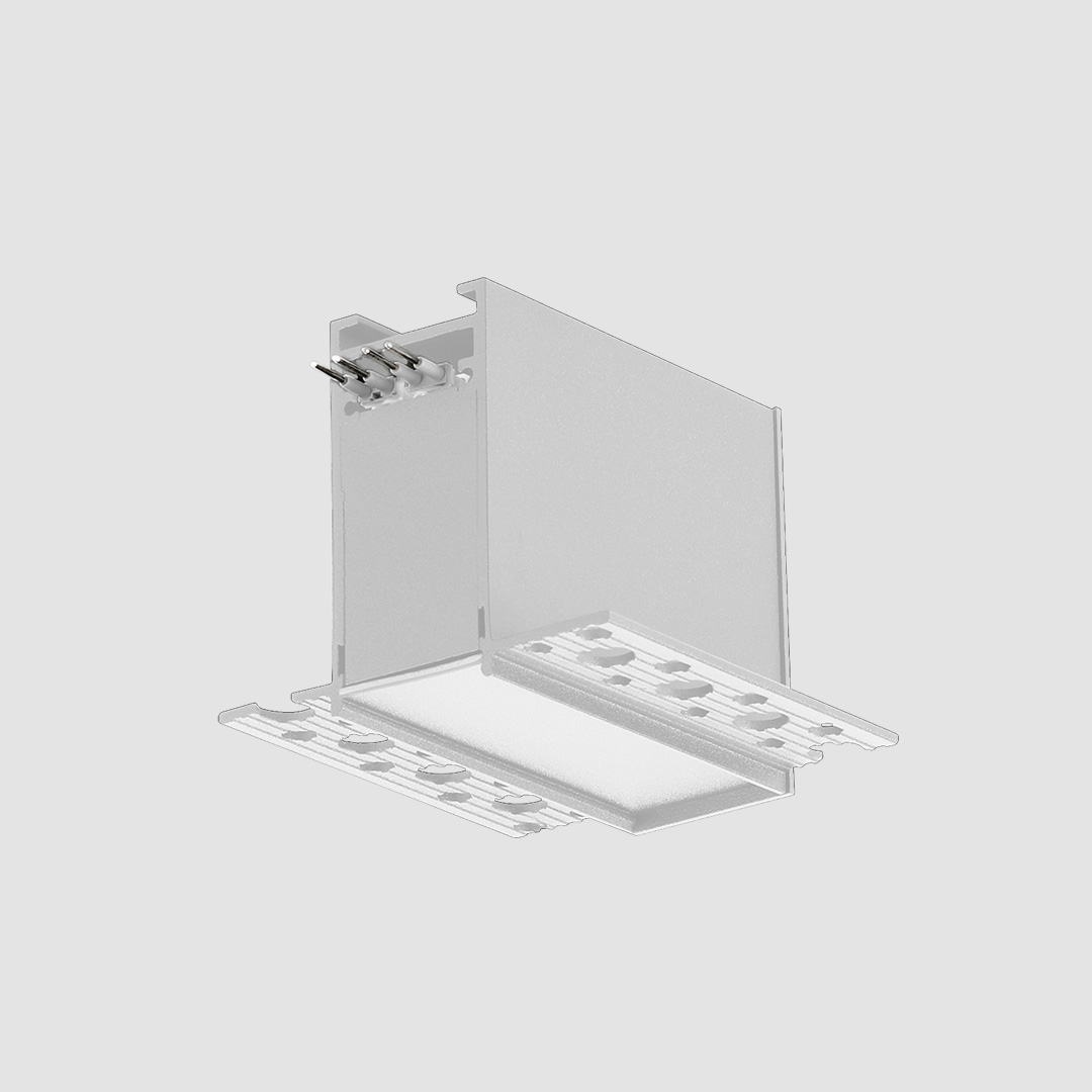 Input Terminal - Standard Track - White, Trimless