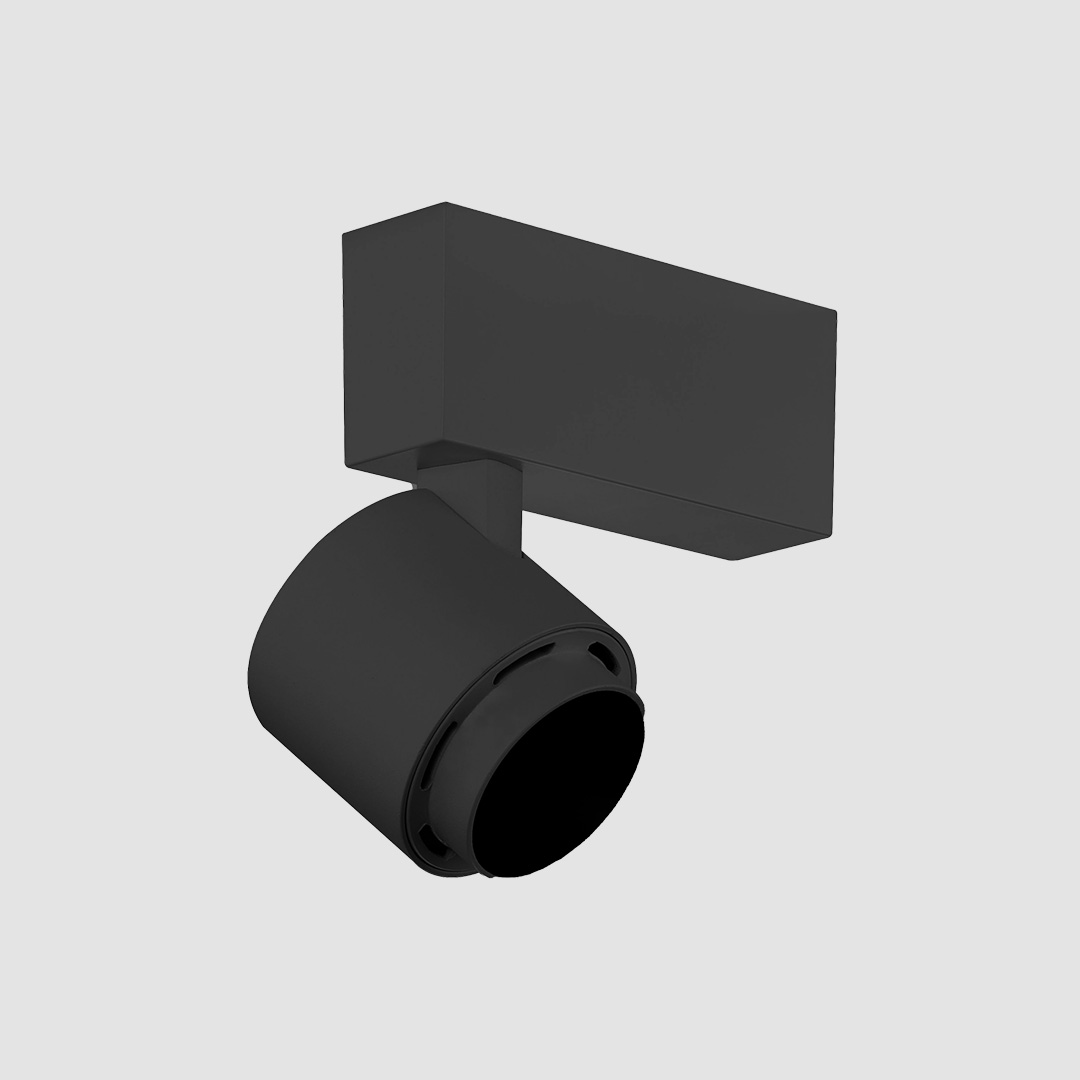 Modern Spot Light- Standard Track - Black, 8W