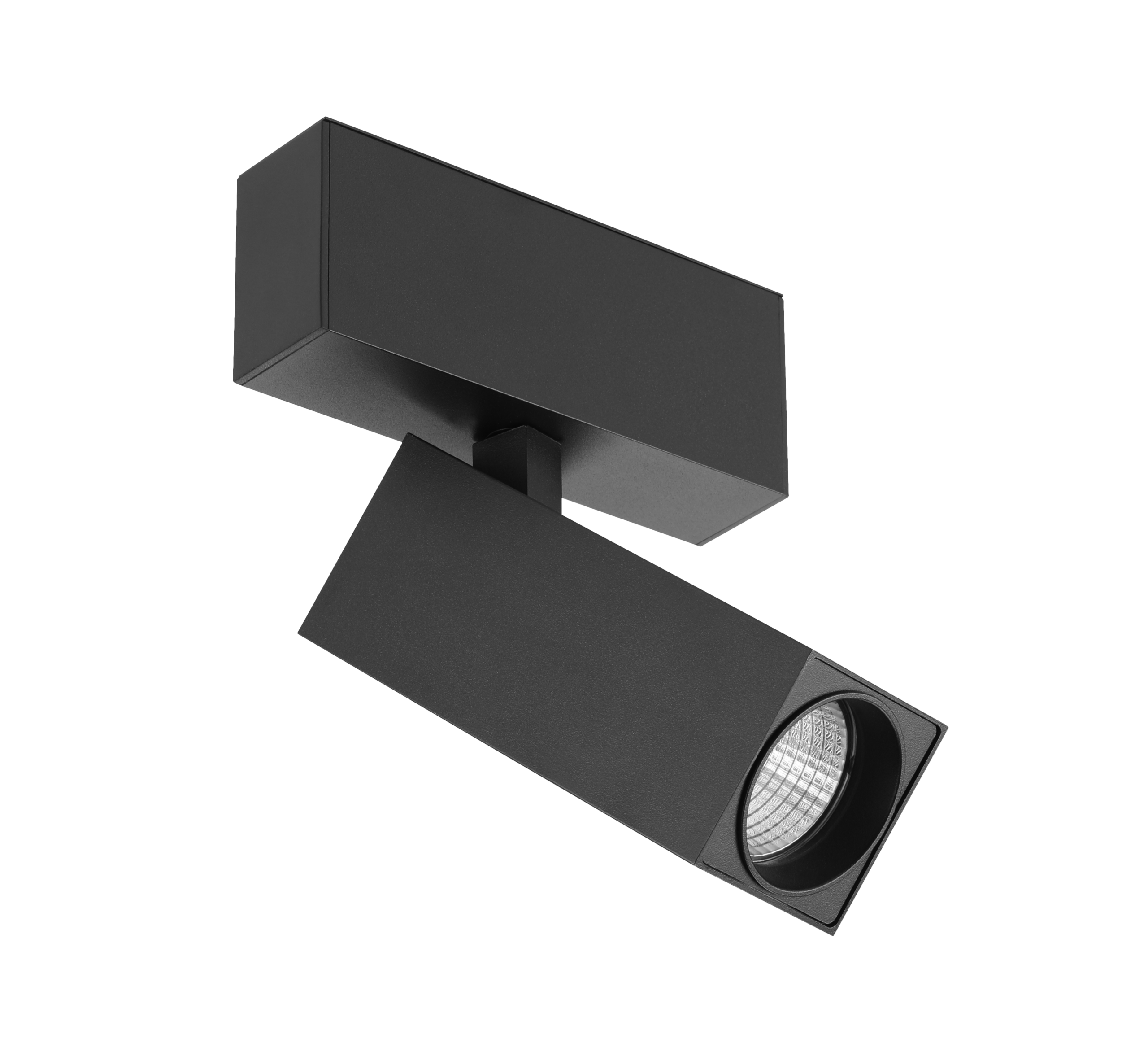 Square Spot Light - Standard Track - Black, 10W