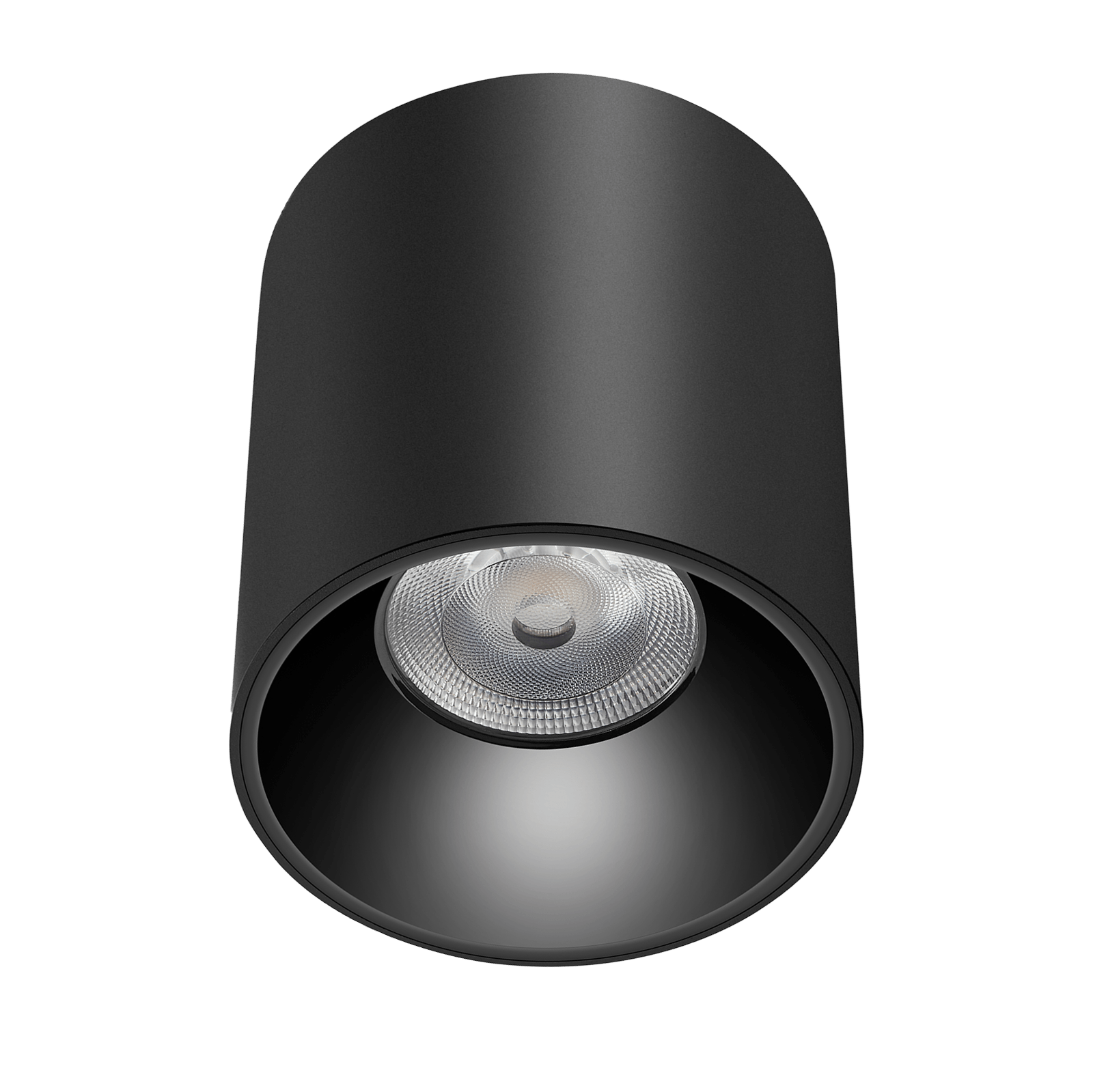 Round Surface Mounted Downlight - Black, 5 inch (125mm)