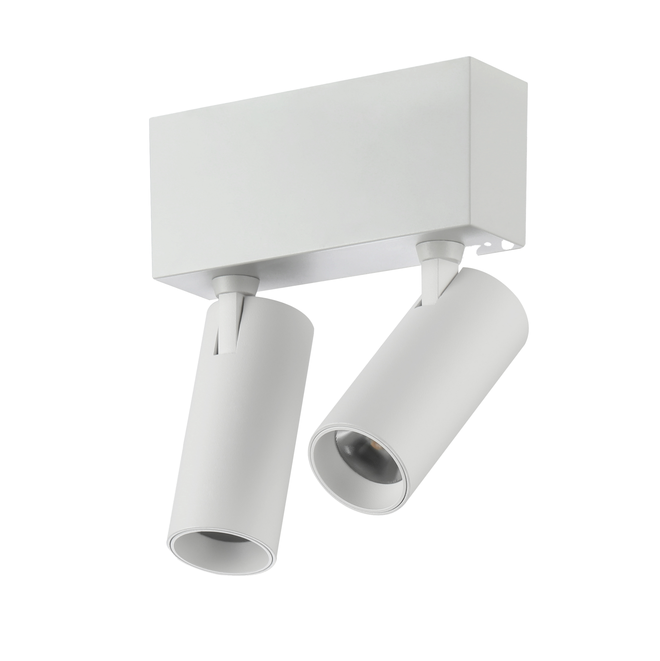 Twin Round Spot Light - Standard Track - White