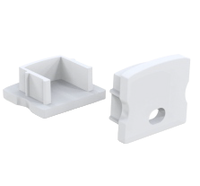 End Caps For Aluminum Profile - Polycarbonate, White