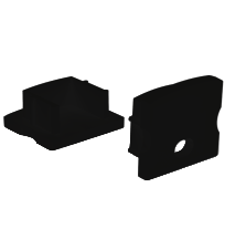 End Caps For Aluminum Profile - Polycarbonate, Black